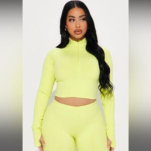 Fashion Nova Citron Zip Top
